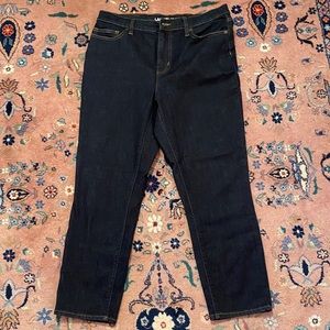Lands end dark denim jeans